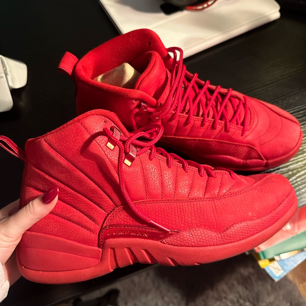 JORDAN 12 RED SHOES